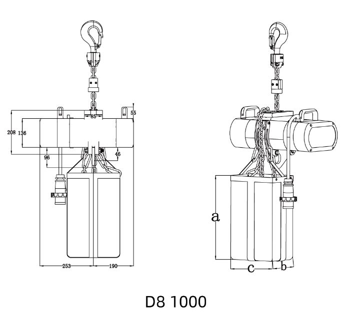 CHAIN - STAGE KING D8 1000kg / 16m (single brake)